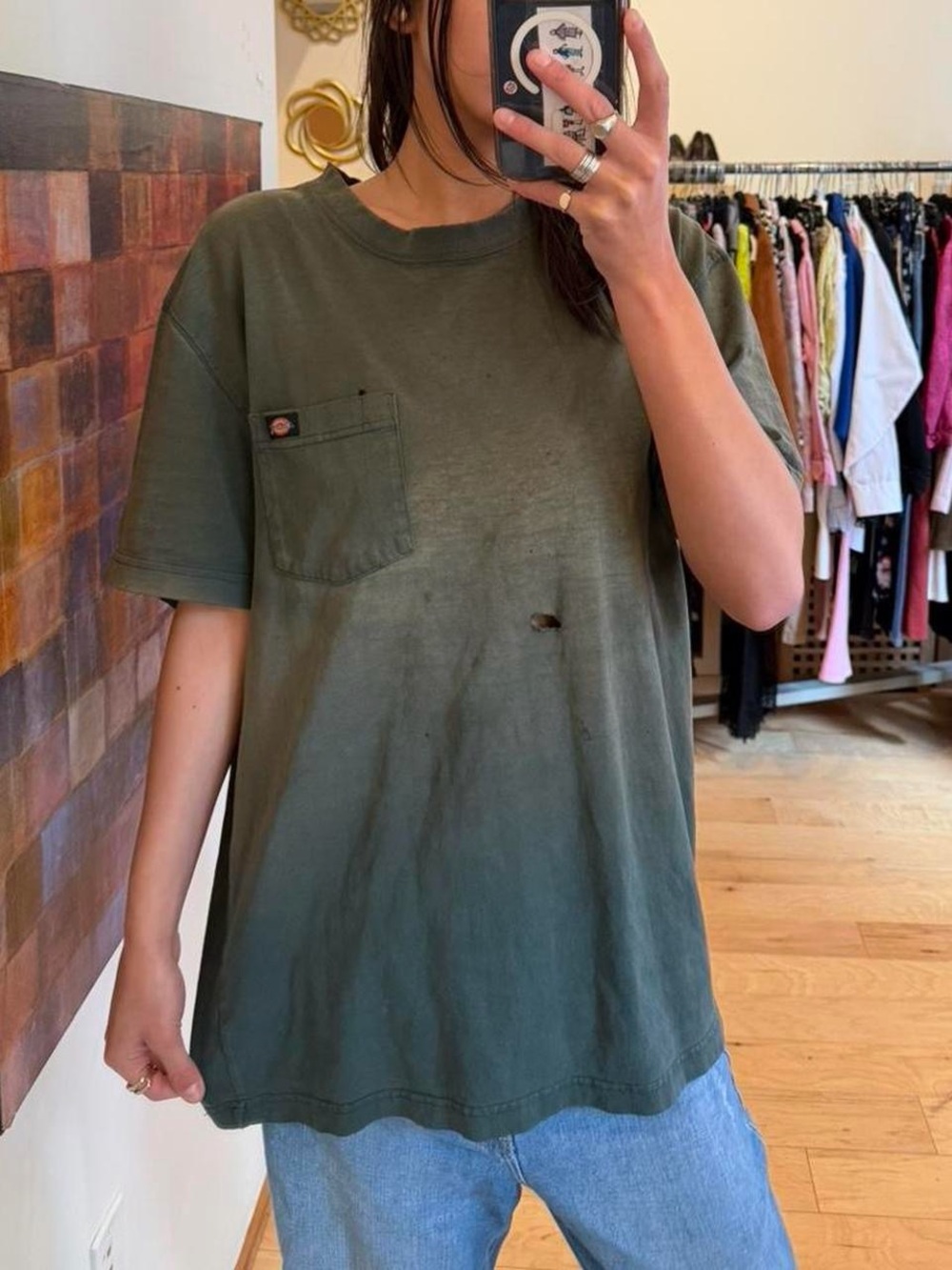 Dickies Olive Green Short-Sleeve Pocket Tee